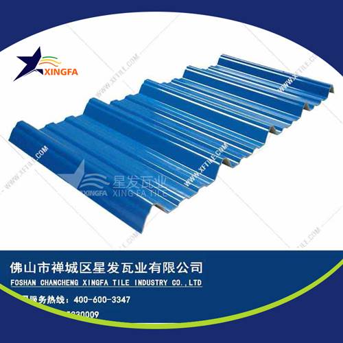 厚度3.0mm蓝色900型PVC塑胶瓦 益阳工程钢结构厂房防腐隔热塑料瓦 pvc多层防腐瓦生产网上销售